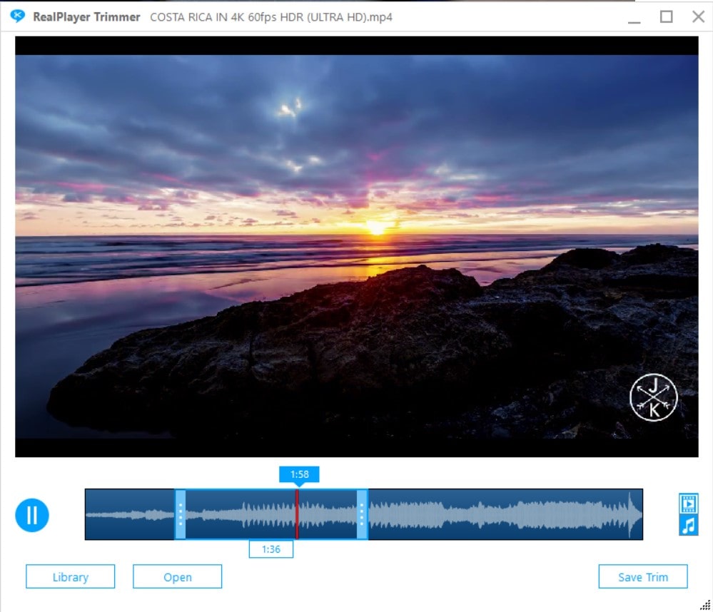 Редактирование аудиодорожки в real player trimmer